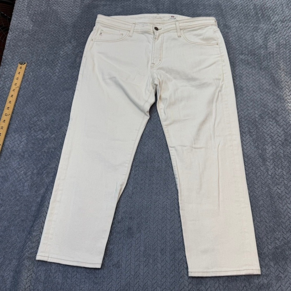 AG Adriano Goldschmied Tellis Jeans Men 36x25 Ivory Modern Slim Fit 1783DSDNHONR